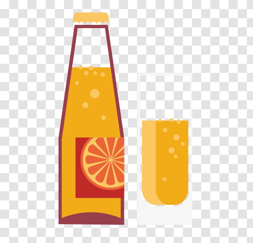 Orange Juice Drink Soft - Free Stock Vector Yellow Transparent PNG
