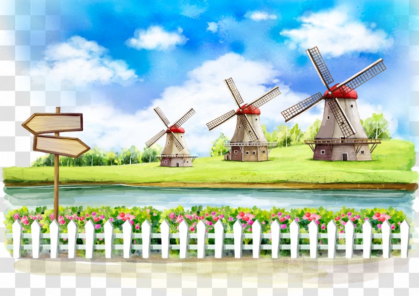 Windmill Cartoon Illustration - Shutterstock - Fairy Transparent PNG