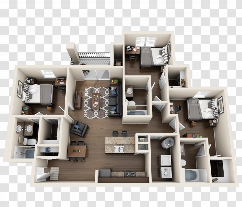 The Hudson Bedroom House Floor Plan - Bed Transparent PNG