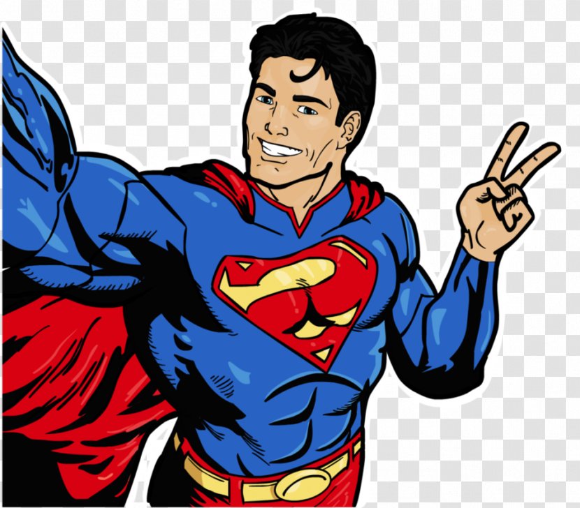 Superman Superhero Man Of Steel Drawing Comics - Selfie Transparent PNG