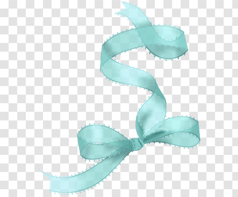 Ribbon Gift Clip Art - Christmas - Mint Green Bowknot With Floating Material Transparent PNG