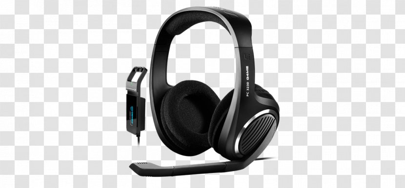 Microphone Headset Headphones 7.1 Surround Sound Sennheiser Transparent PNG