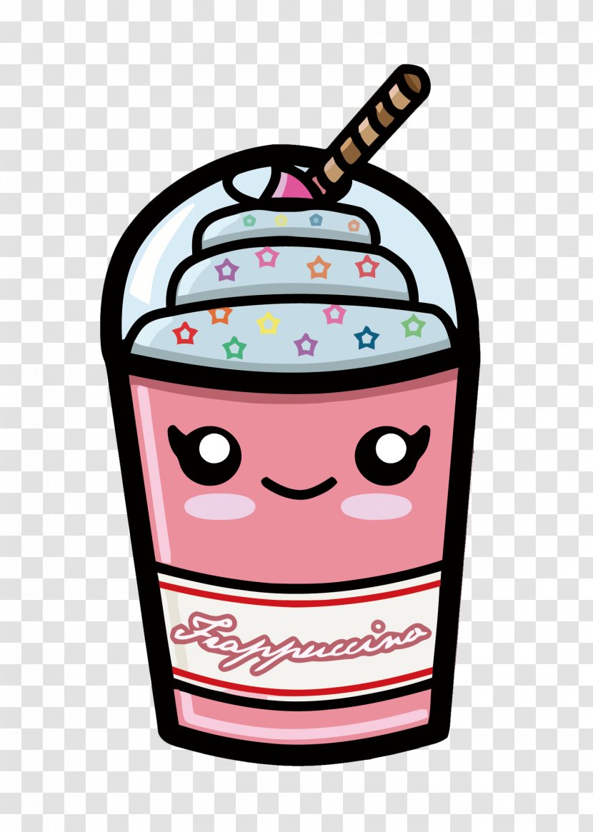 Milkshake Coffee Cappuccino Kavaii Frappuccino - Tree - Vector Drink Transparent PNG