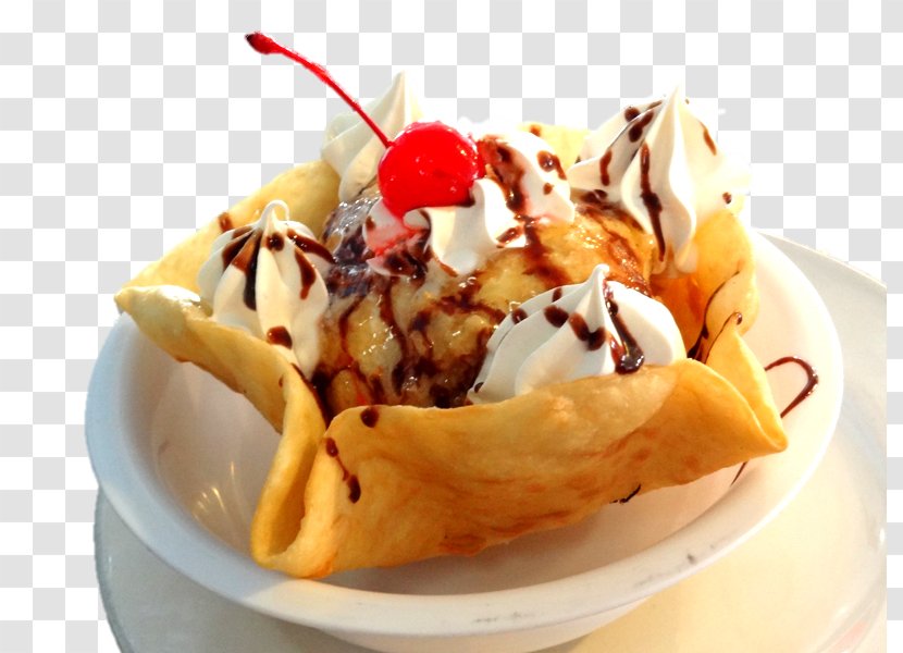 Fried Ice Cream Mexican Cuisine Taco - Restaurant - Chimichanga Transparent PNG