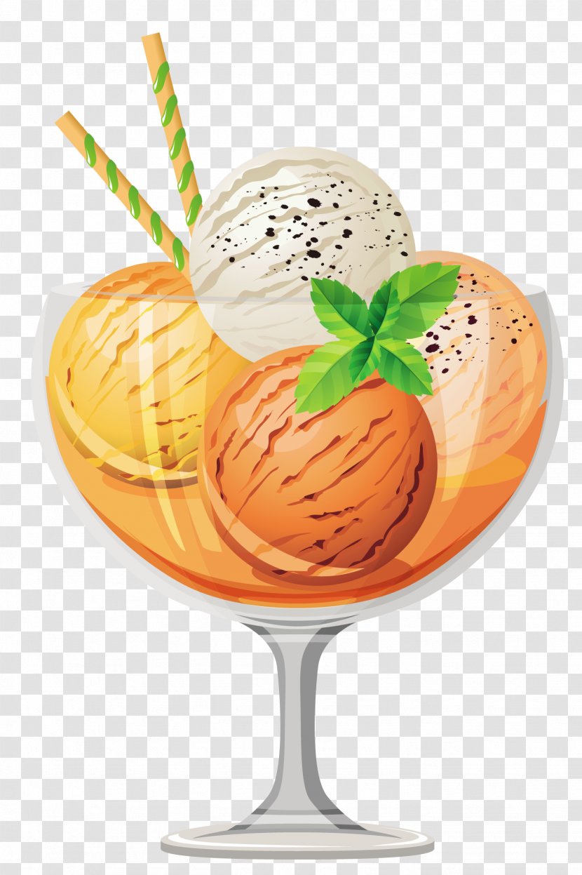 Ice Cream Cocktail Sundae - Transparent Clipart Transparent PNG