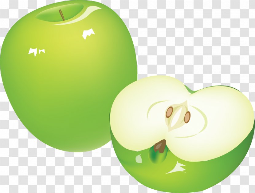 Granny Smith Apple Manzana Verde - Food - Green Vector Transparent PNG