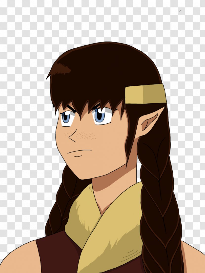 Face Arm Brown Hair Forehead - Cartoon - Inuyasha Transparent PNG