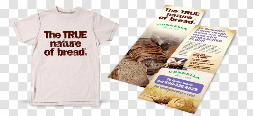 T-shirt Gonnella Baking Co. Food Marketing Advertising - Unbleached Flour Labels Transparent PNG