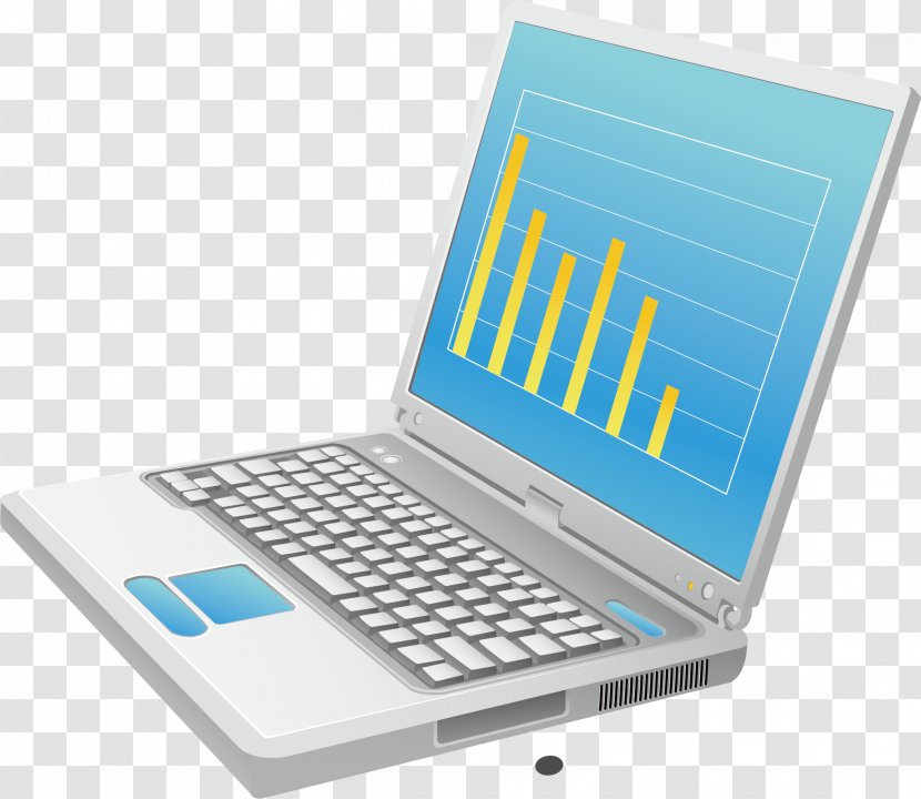 Netbook Laptop Computer Keyboard - Vector Element Transparent PNG