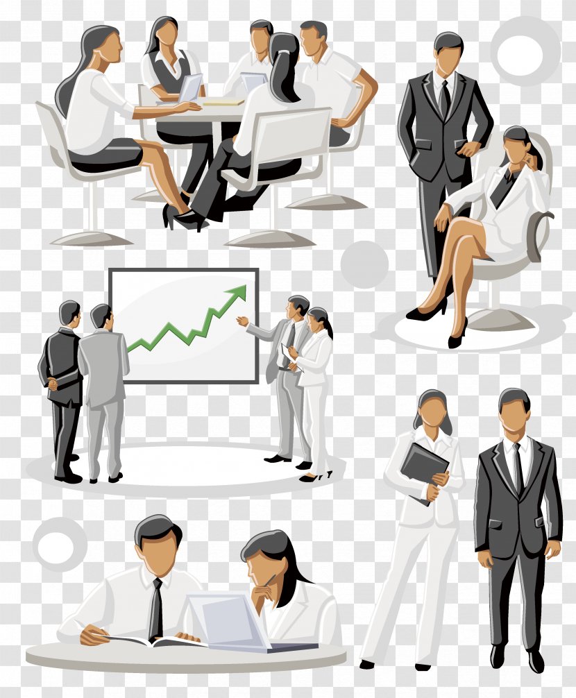 Businessperson Royalty-free Illustration - Cartoon Business People Vector Material Transparent PNG