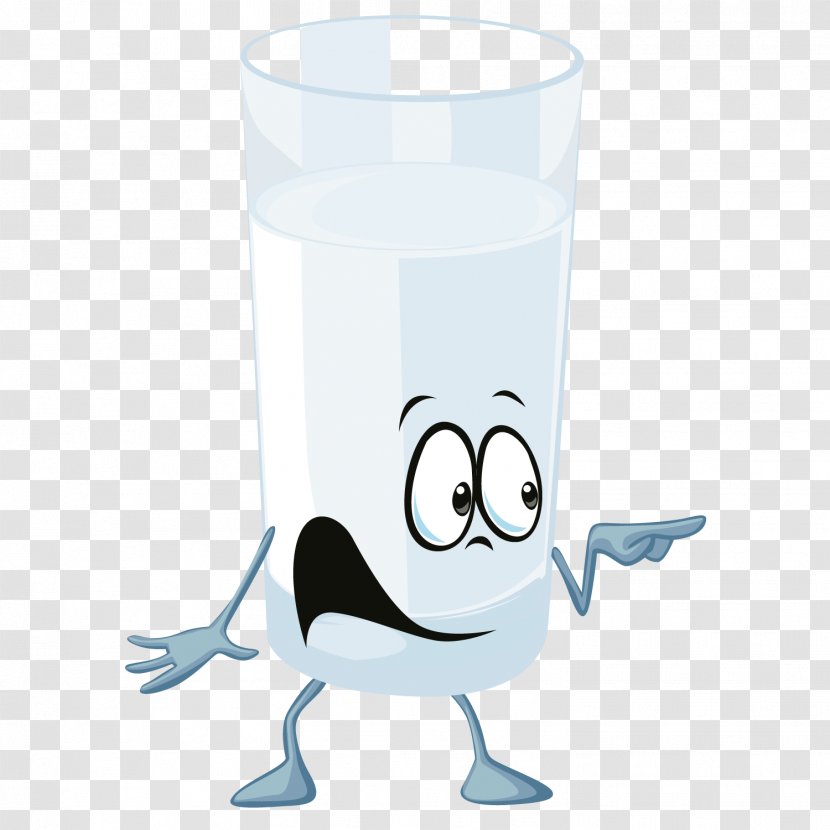 Milk Cartoon Glass Royalty-free - Tableware - Naughty Cup Transparent PNG