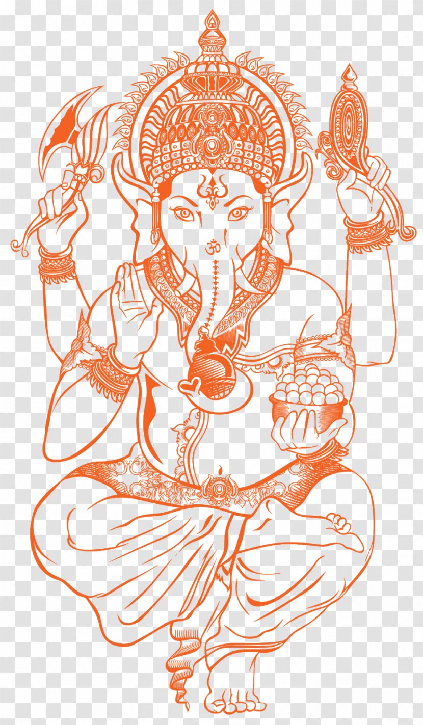 Ganesha Om Ganesh Chaturthi Religion - Heart Transparent PNG
