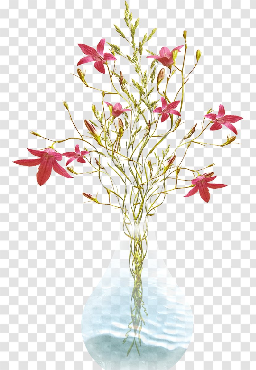 Cut Flowers Vase Floral Design Flowerpot - Flowering Plant - Long Flower Transparent PNG