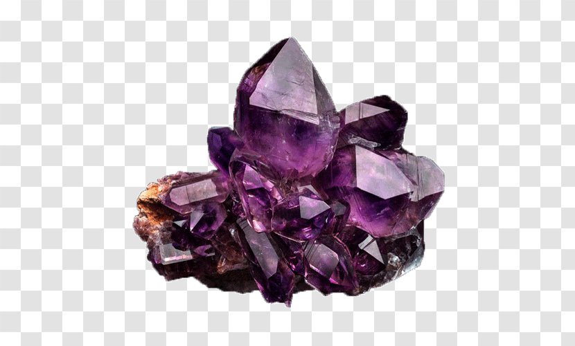 Amethyst Quartz Purple Crystal - Geode Transparent PNG