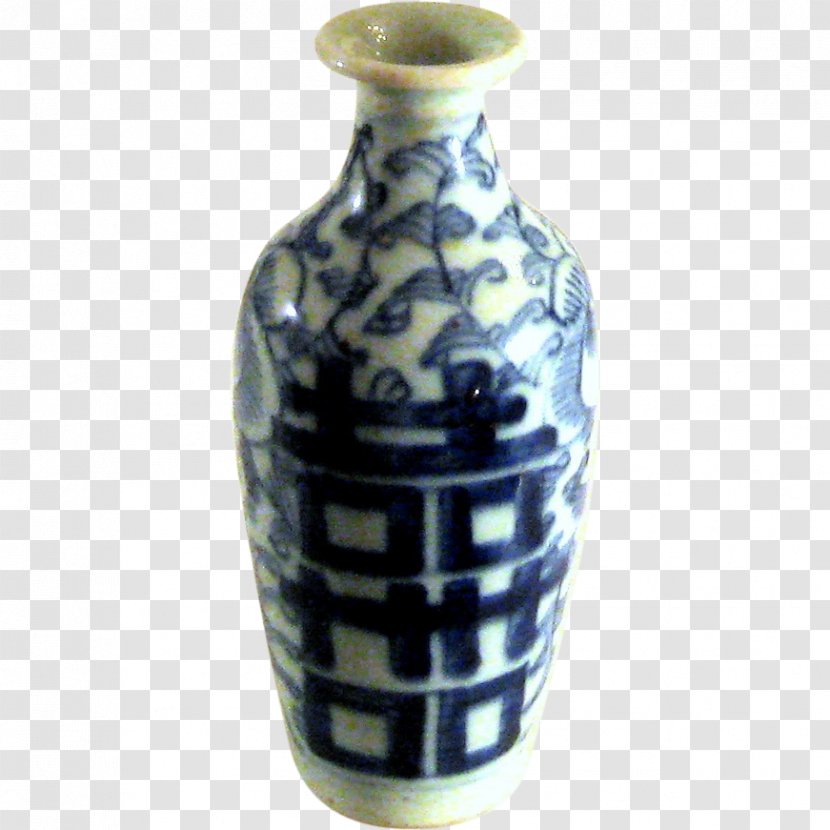 Vase Ceramic Cobalt Blue And White Pottery Porcelain Transparent PNG