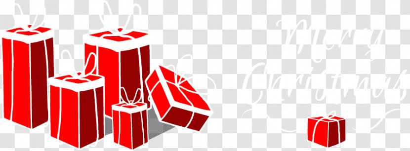 Gift Red Christmas - Text Transparent PNG