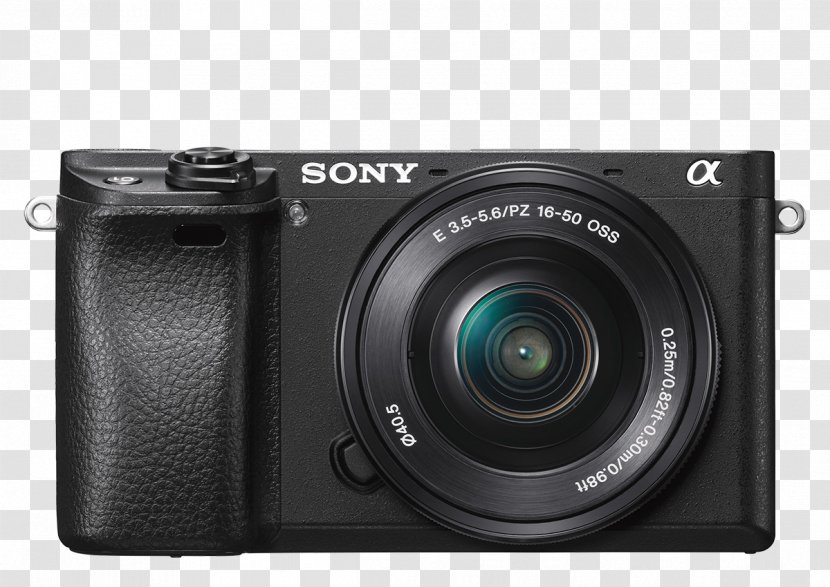Sony α6000 A6300 ILCE-6300 24.2 MP Mirrorless Ultra HD Digital Camera - Kit - 16-50 Mm Power Zoom Lens E PZ 16-50mm F/3.5-5.6 OSS Interchangeable-lens 索尼Camera Transparent PNG