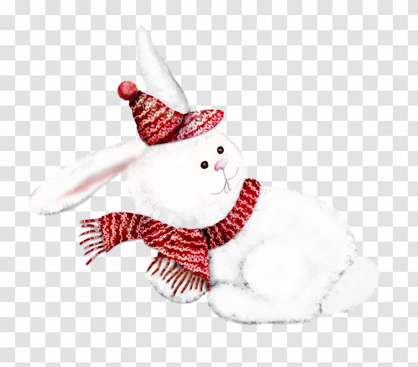 Christmas Ornament Decoration Stuffed Animals & Cuddly Toys Hare - White - Winter Transparent PNG