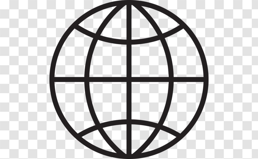 Globe World - Black And White Transparent PNG