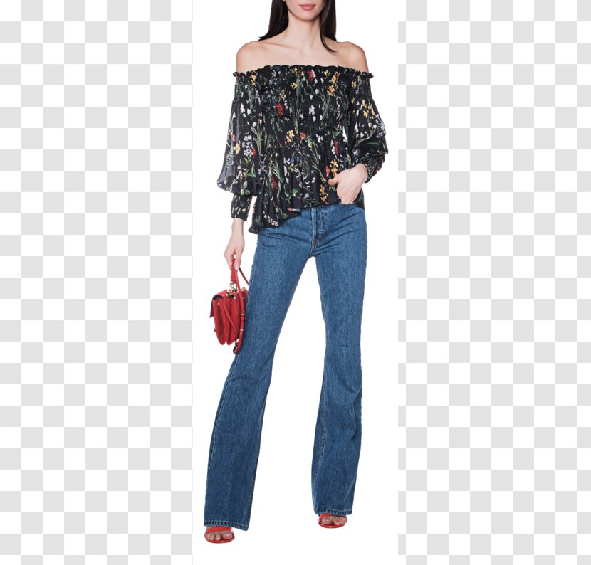 Jeans Shoulder Cobalt Blue Denim Sleeve Transparent PNG