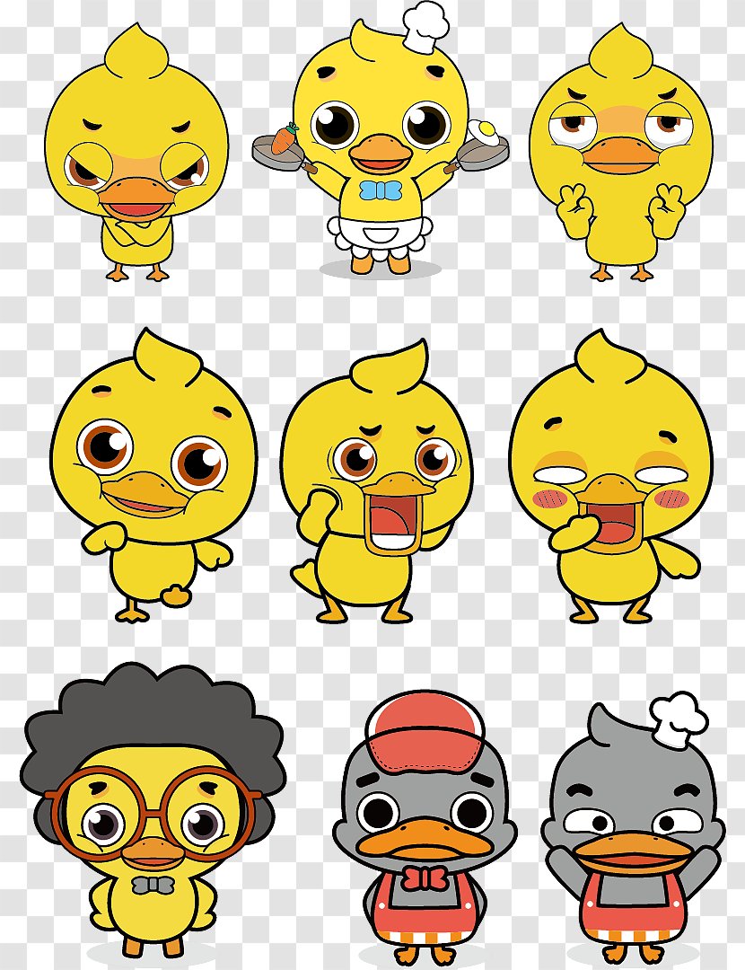 Tencent QQ Sina Weibo Beijing Douwang Technology Co., Ltd. Baidu Smiley - Yellow - Baby Duck Transparent PNG