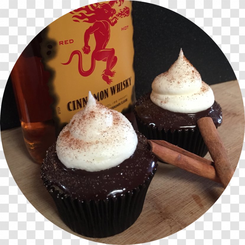 Cupcake Fireball Cinnamon Whisky Chocolate Cake Muffin Buttercream Transparent PNG