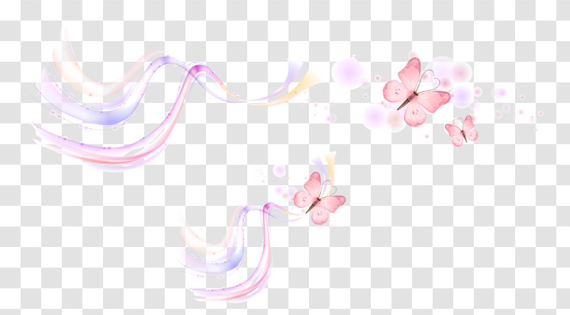 Brand Petal Pattern - Bubble Butterfly Colored Lines Transparent PNG