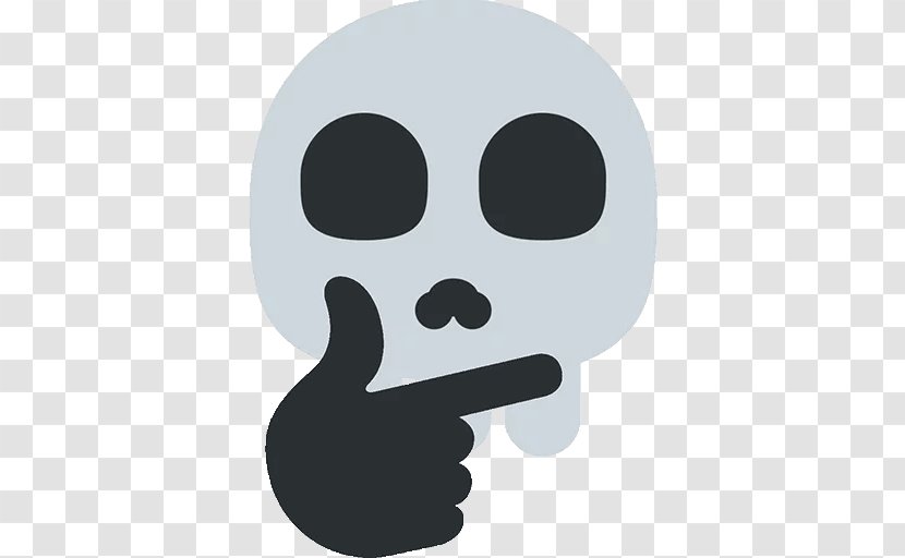 Emoji Telegram Sticker Skull Thought Transparent PNG