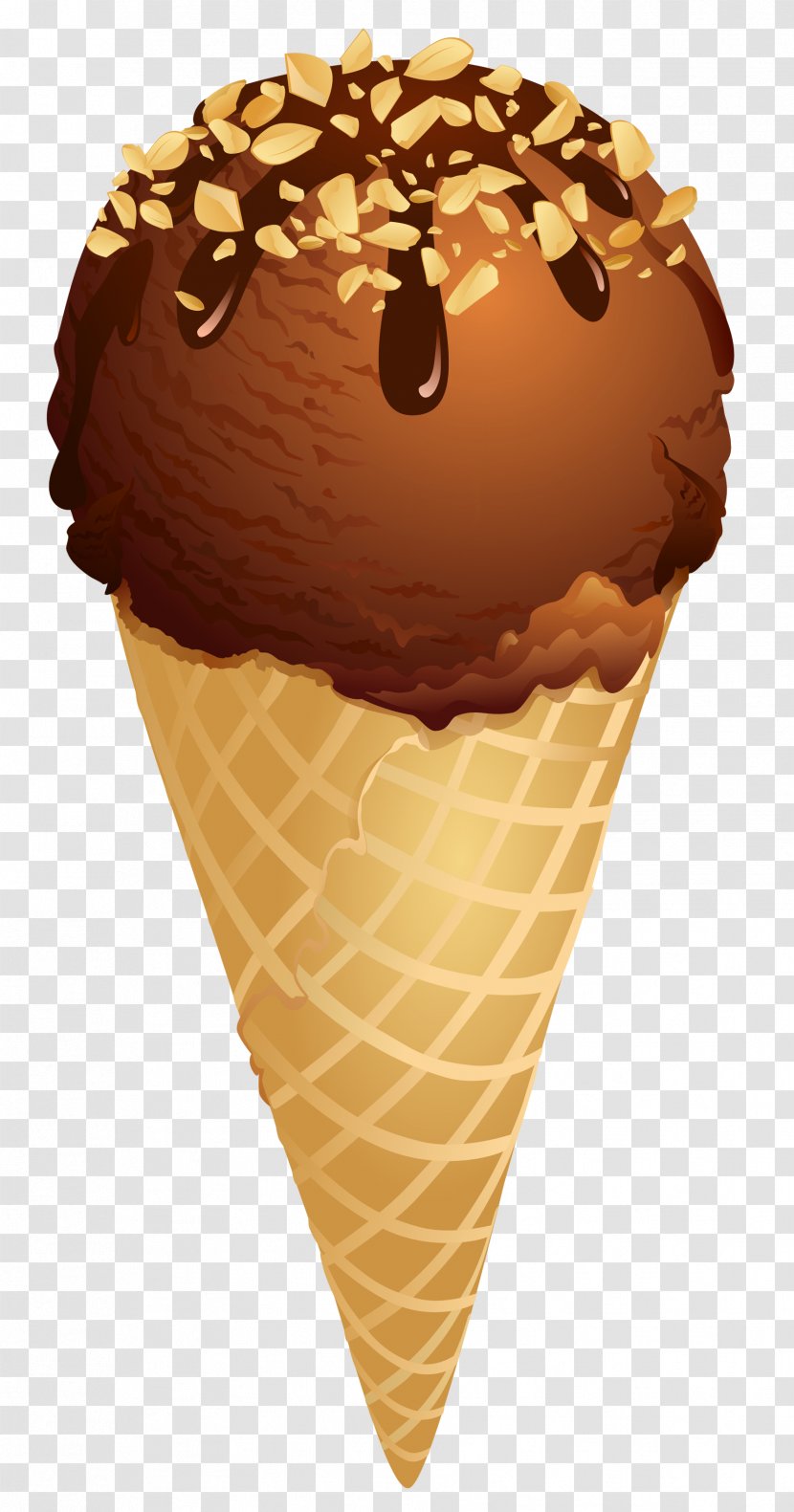 Chocolate Ice Cream Cone Sundae - Dondurma - File Transparent PNG