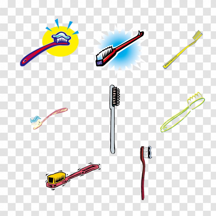 Toothbrush Euclidean Vector Toothpaste - Tooth - Material Collection Transparent PNG