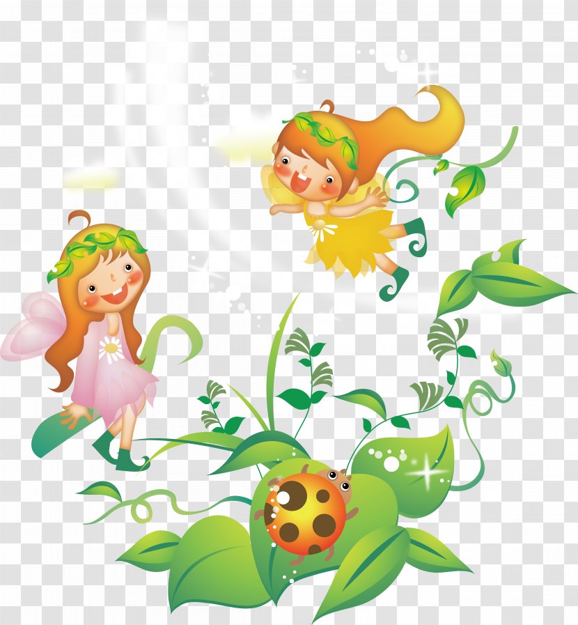 Cartoon Fairy Comics Illustration - Mythical Creature - Flower Transparent PNG