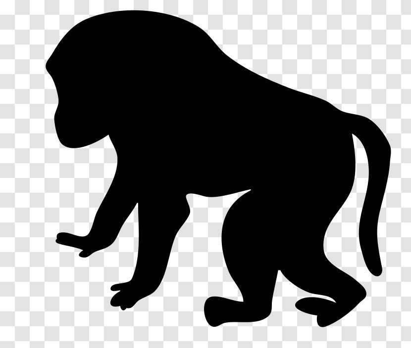Mandrill Primate Drawing Clip Art - Mammal - Contour Transparent PNG