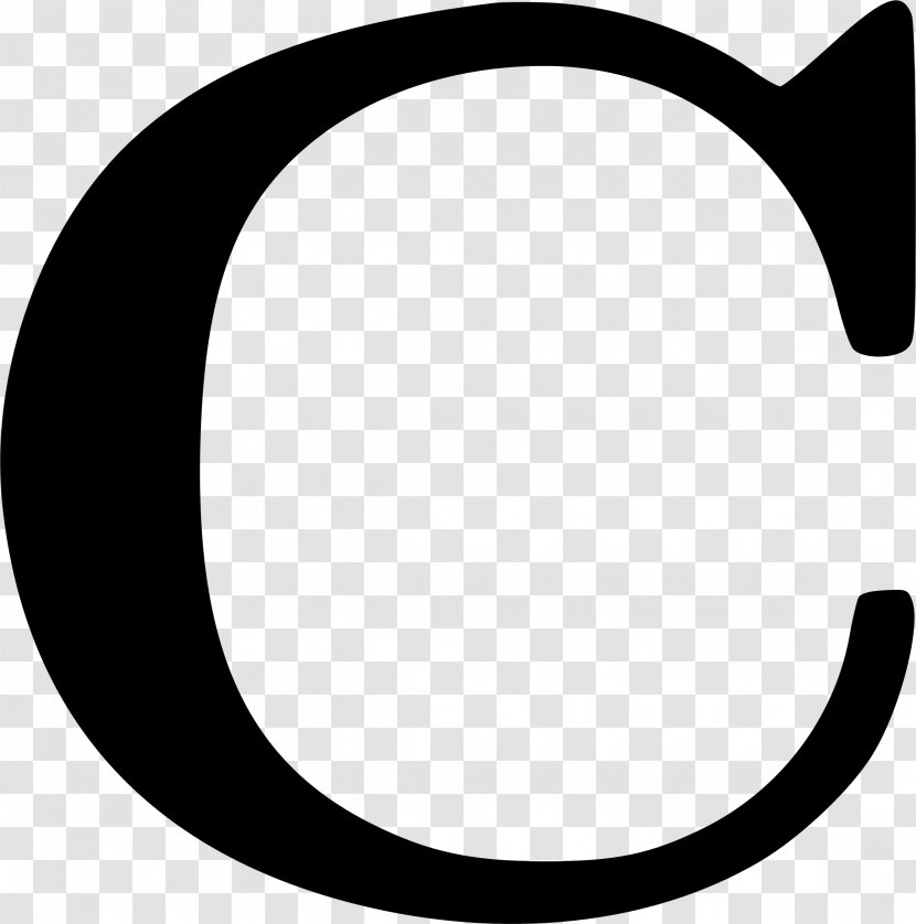 Black And White Circle Pattern - Monochrome Photography - Letter C Transparent PNG