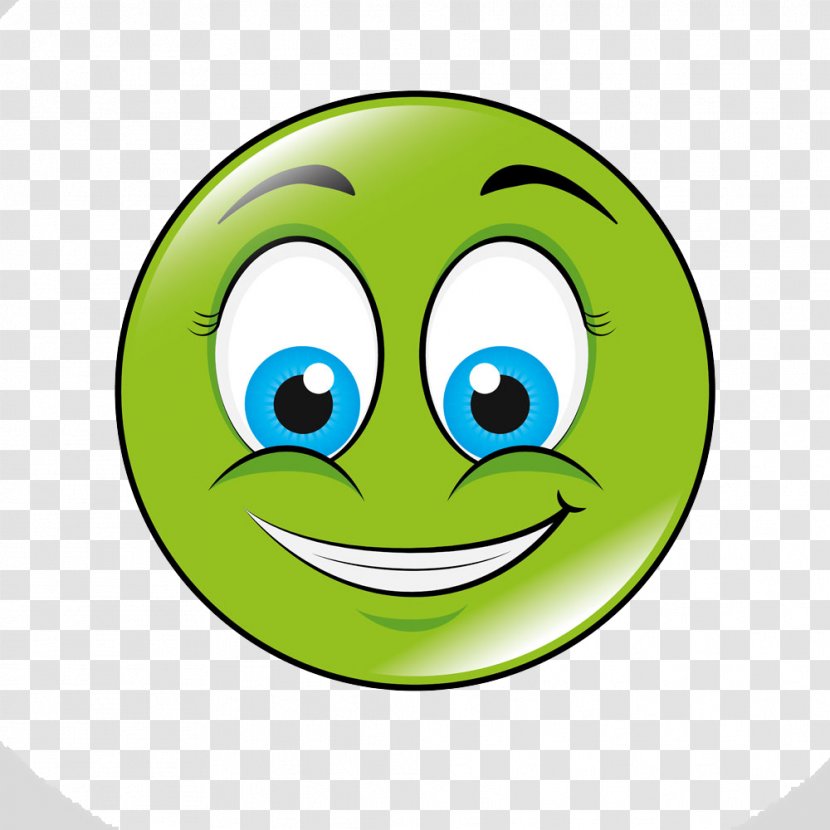 Smiley Icon - Drawing - Green Face Transparent PNG