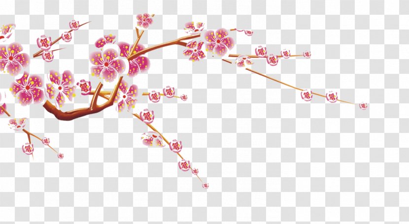 Chinese New Year Plum Blossom Traditional Holidays Falun Gong - Cherry - Cartoon Transparent PNG