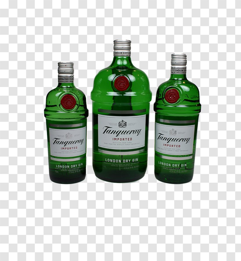 Liqueur Tanqueray Gin Distilled Beverage Whiskey - Glass Bottle - Cocktail Transparent PNG