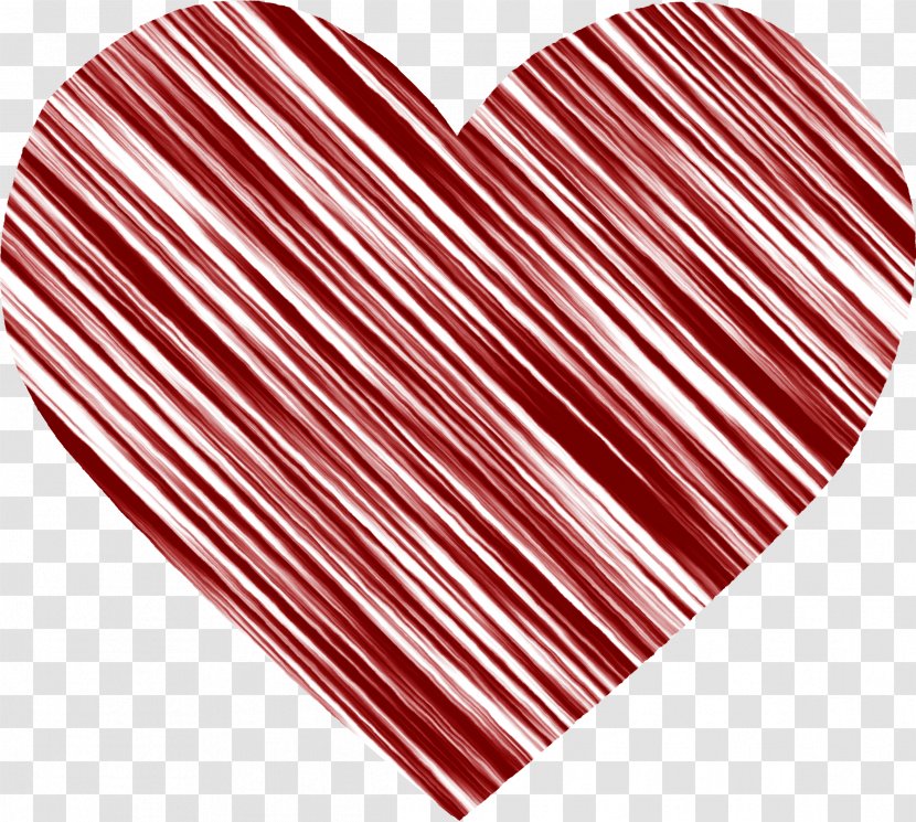 Textile Line Heart Pink M - Best Transparent PNG