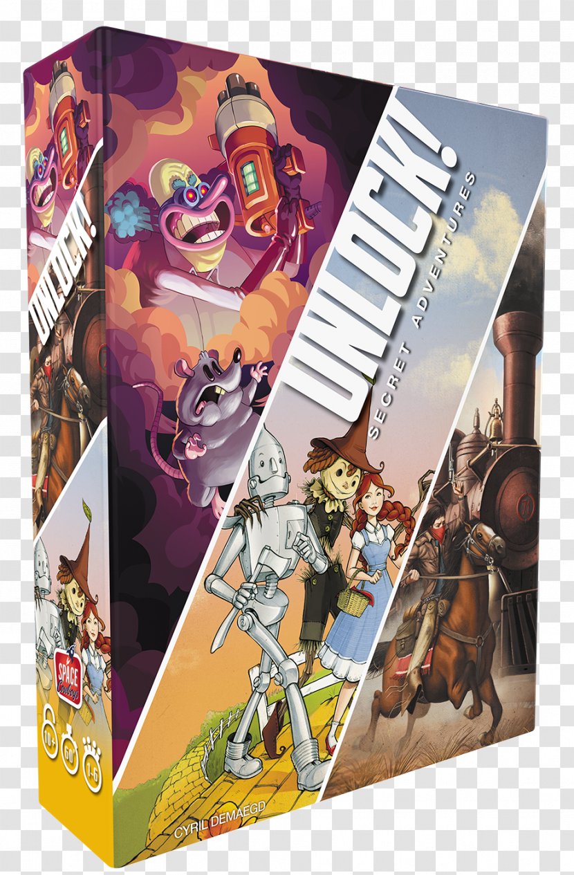 Unlock! Board Game Asmodée Éditions Escape The Room - Space Cowboys Unlock Mystery Adventures - OBJECTIF Transparent PNG