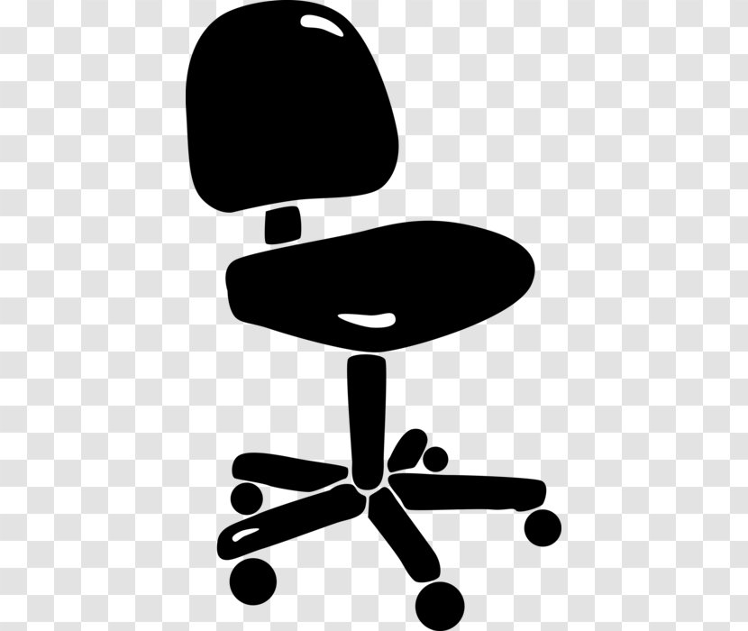 Office Chair Furniture Line Table - Blackandwhite Material Property Transparent PNG