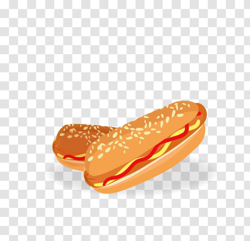 Hot Dog Hamburger Fast Food - Mustard - Vector Transparent PNG