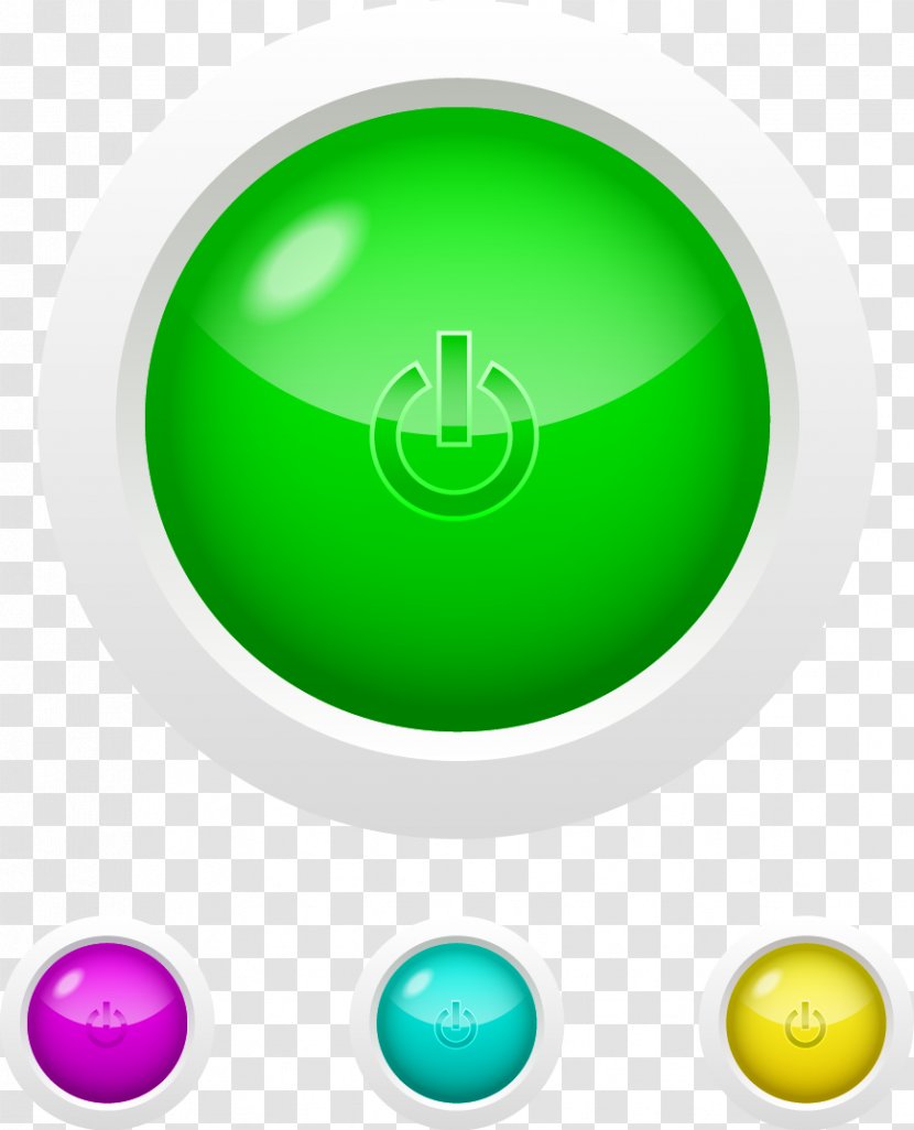 Button Download Icon - Vector Green Transparent PNG
