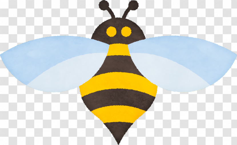 Honey Bee Line Art Drawing Cartoon Bees Transparent PNG