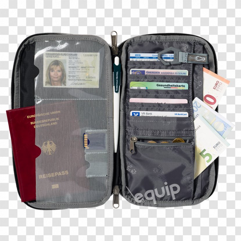 Wallet Bag Travel Radio-frequency Identification Pocket - Jack Wolfskin Transparent PNG