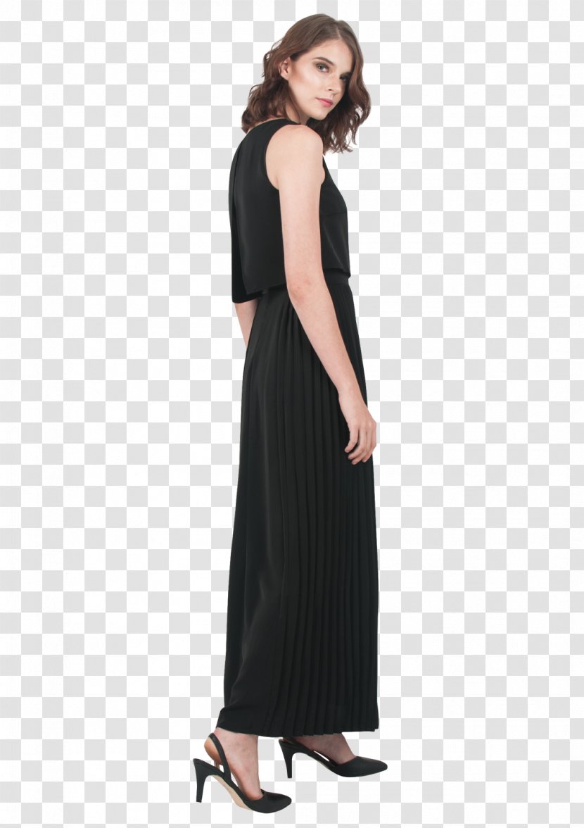 Little Black Dress Shoulder Gown Sleeve - Cocktail - Pleated Transparent PNG