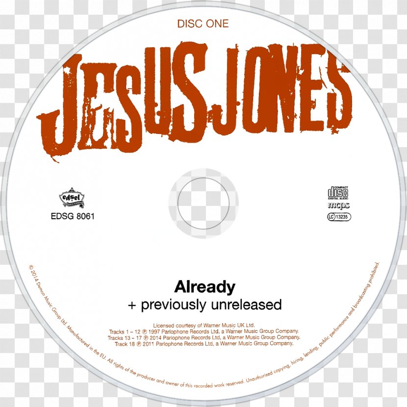Compact Disc London Product Design Brand - Text - Jesus Jones Doubt Transparent PNG