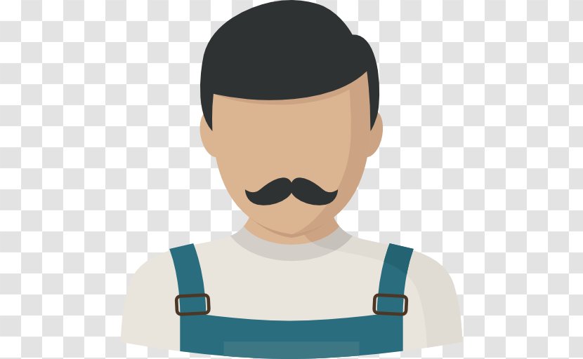 Icon - Smile - Men Wearing Overalls Small Beard Transparent PNG