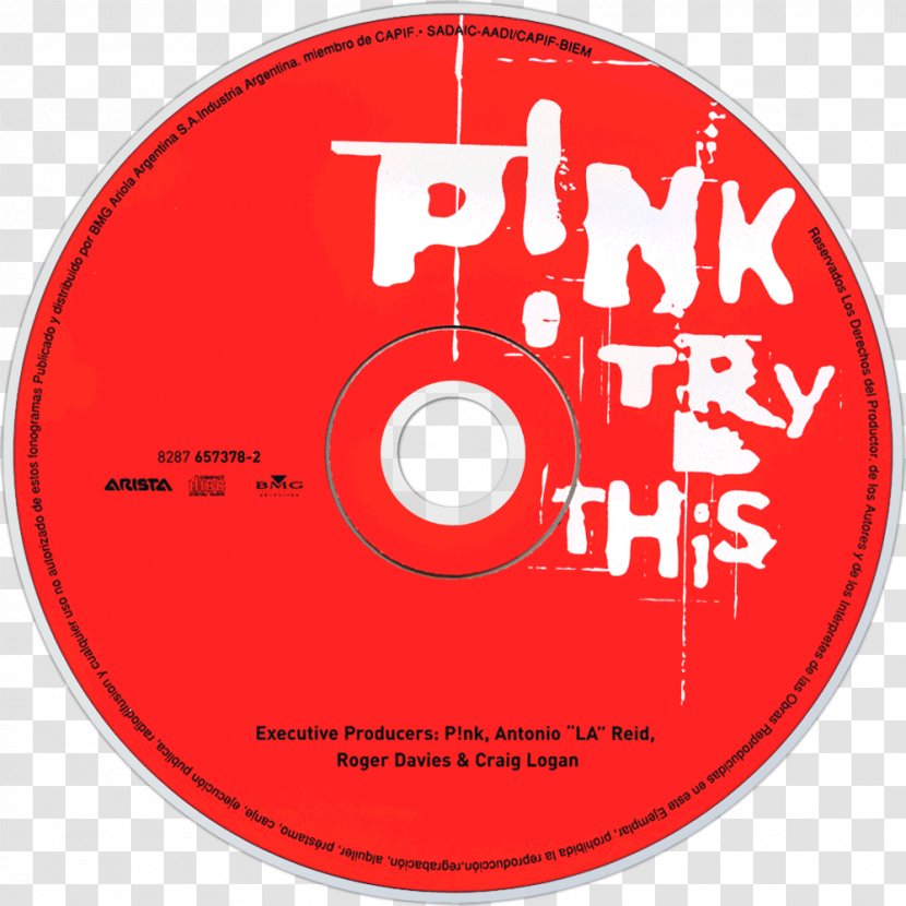 Try This Compact Disc Hidden Track - Red - P!nk Transparent PNG
