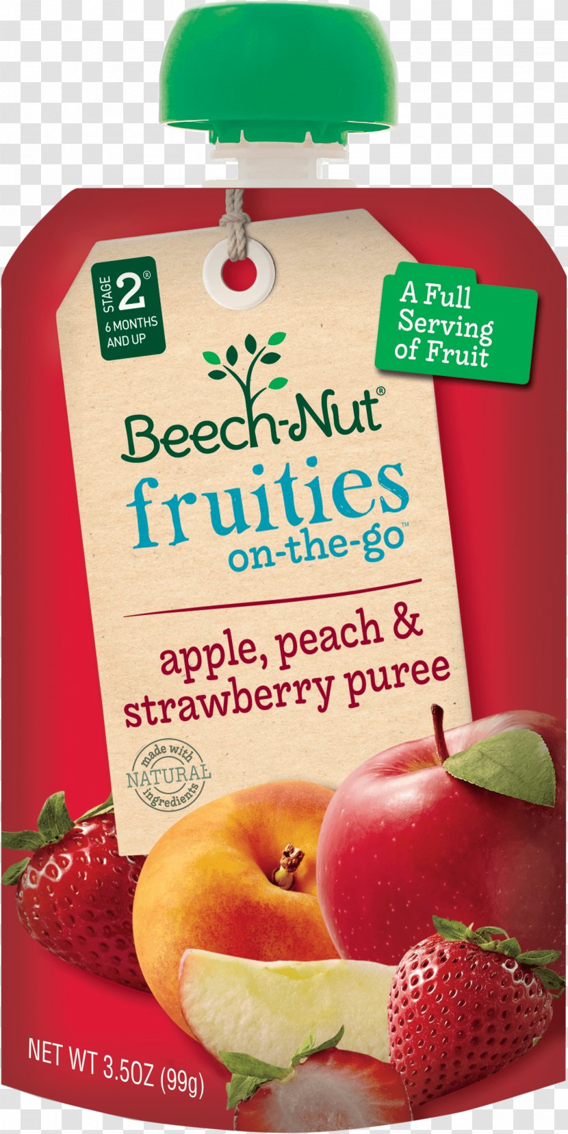 Apple Baby Food Organic Purée - Peach Transparent PNG