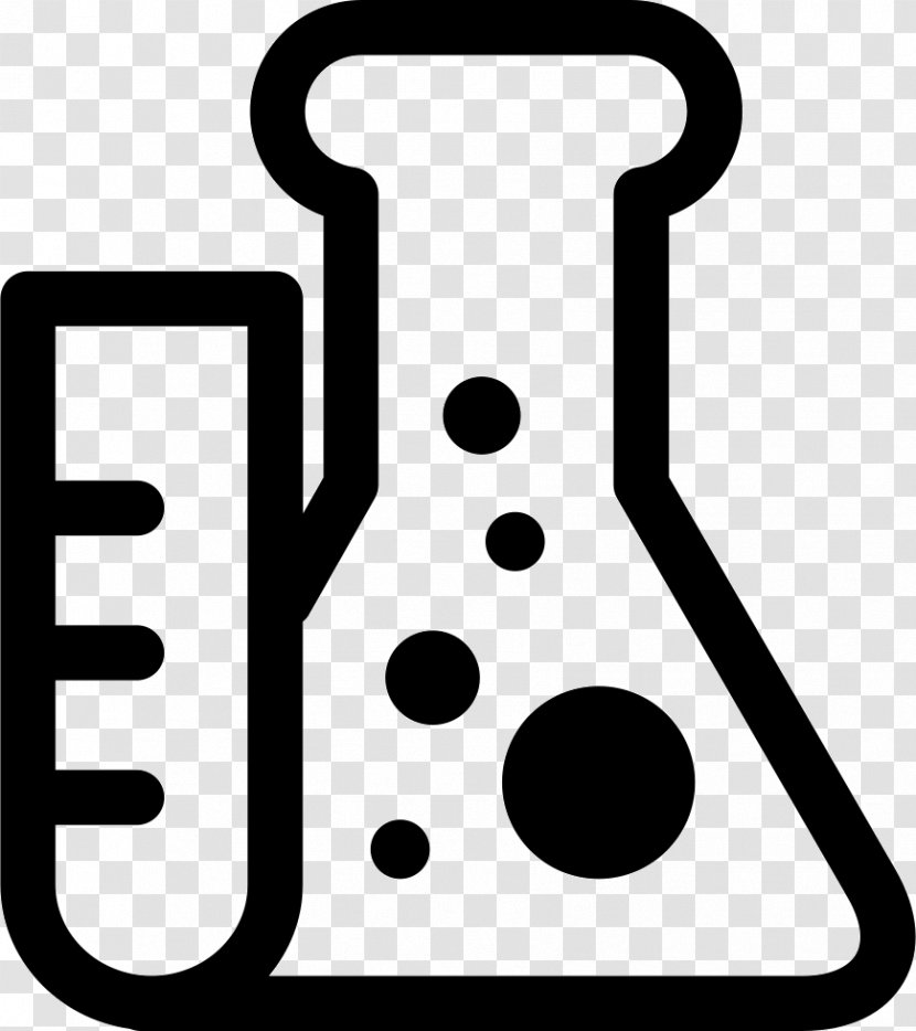 Test Tubes Chemistry Laboratory Flasks Erlenmeyer Flask - Black And White - Reagents Transparent PNG