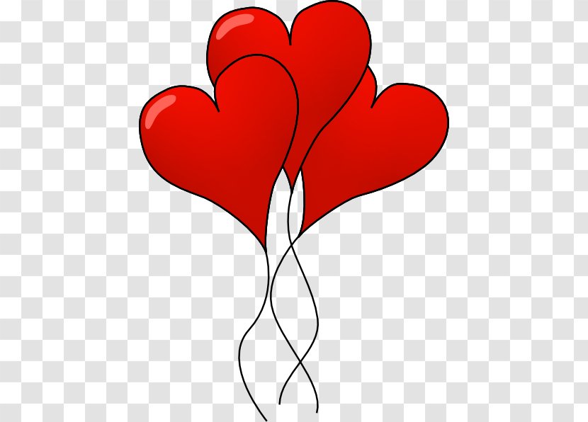 Valentines Day Heart Balloon Greeting Card Clip Art - Silhouette - Loveheart Transparent PNG